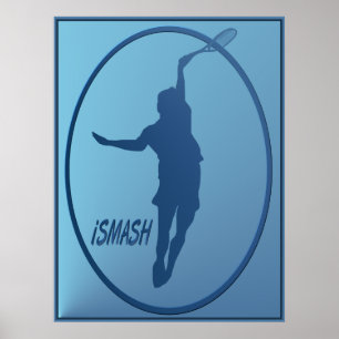 iSMASH Tennis-framtagen Poster