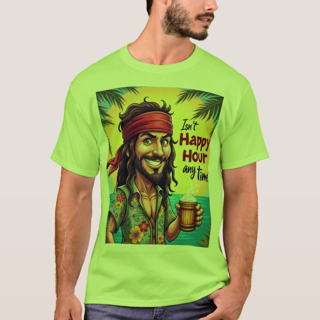 isn't hapy hour any time johnney depp t shirt (Framsida)