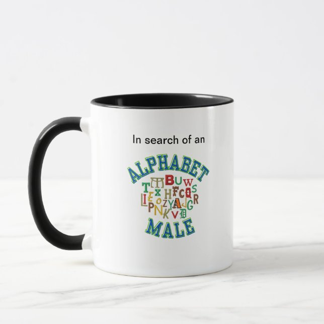 iso AlphaBet Male Coffee Mugg (Vänster)