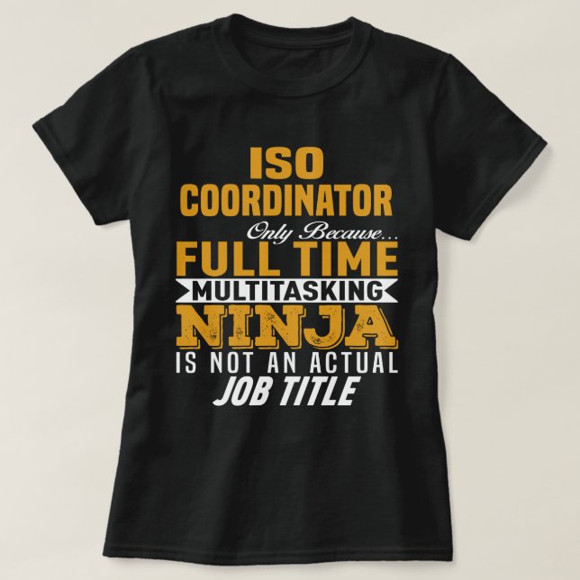 ISO-samordnare T Shirt (Design framsida)