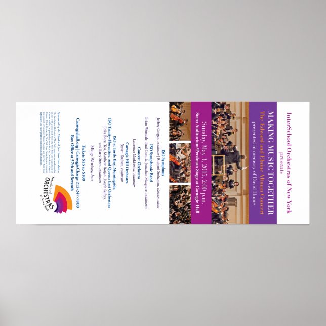 ISO vid Carnegie Hall Poster (Framsidan)