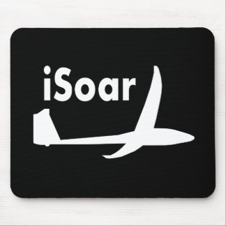 iSoar vit på svart Musmatta