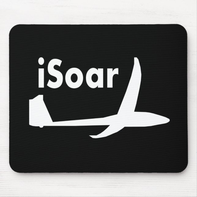 iSoar vit på svart Musmatta (Framsidan)