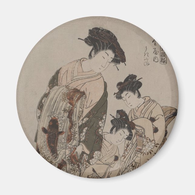 Isoda Koryusai japansk utskrift Magnet (Framsidan)
