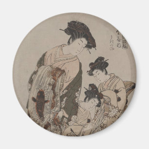 Isoda Koryusai japanskt tryck Magnet