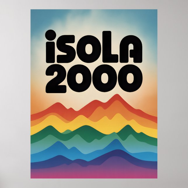 Isola 2000 Vintage Retro Skidort Poster (Framsidan)