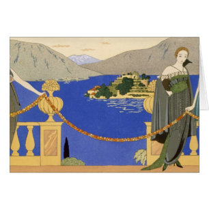 Isola Bella, afton klär designat vid Redfern, Hälsningskort