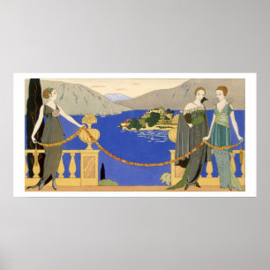 Isola Bella, afton klär designat vid Redfern, Poster