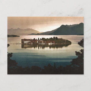 Isola Bella by moonlight, Maggiore, Sjö of, Italie Vykort