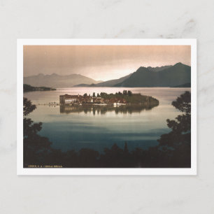 Isola Bella från Moonlight, Sjö Maggiore, Italien Vykort