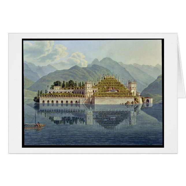 Isola Bella, sjö Maggiore: de terrasserade Hälsningskort (Framsidan Horizontal)