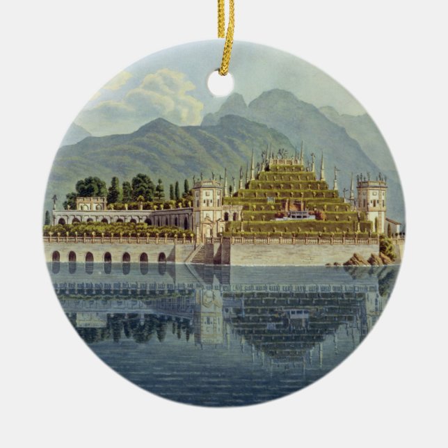 Isola Bella, sjö Maggiore: de terrasserade Julgransprydnad Keramik (Framsidan)