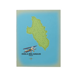 Isola del Giglio Italien karta Anteckningsblock