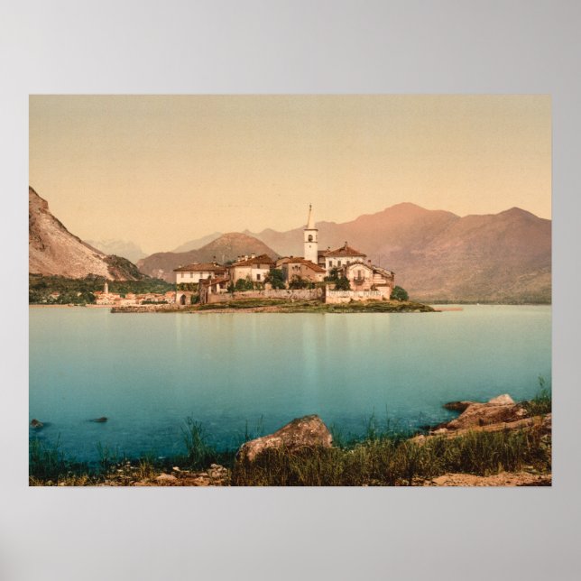 Isola Pescatori I, Sjö Maggiore, Italien archival Poster (Framsidan)