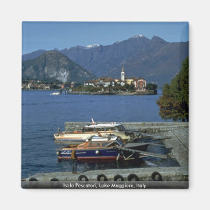 Isola Pescatori, sjö Maggiore, italien Magnet