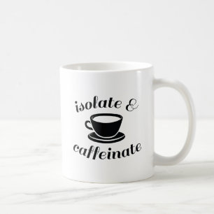 Isolat och koffeinat kaffemugg
