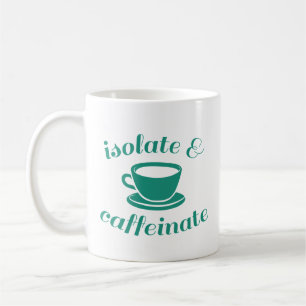 Isolat och koffeinat kaffemugg