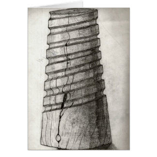 Isolatorn kärnar ur kortet hälsningskort