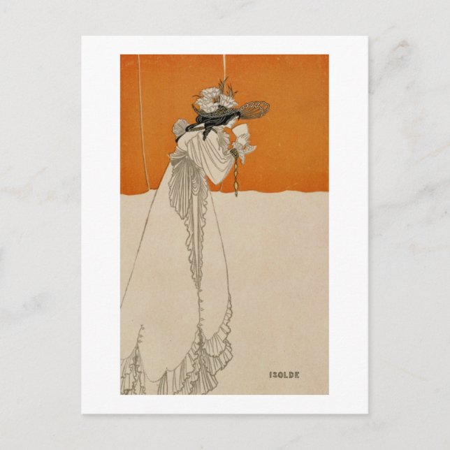 Isolde, illustration från 'The Studio', 1895 (lith Vykort (Framsida)