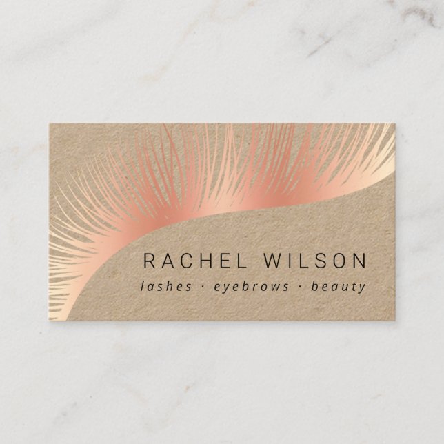 Isolera konstnärer från Rustic Kraft-rosegold Visitkort (Framsida)