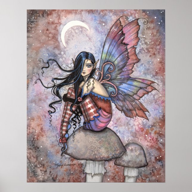ISOLERA-utskrift av introduvert Fairy Fantasy Art Poster (Framsidan)