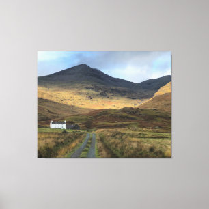 Isolerad Farmhouse på Isle of Mull, Skottland C Canvastryck