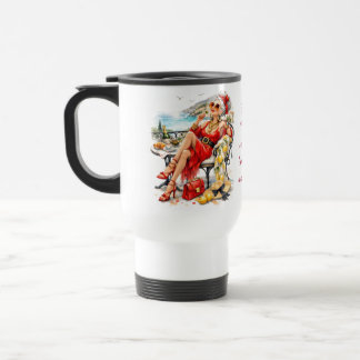 Isolerad mugg för kaffe eller drycker, personifier