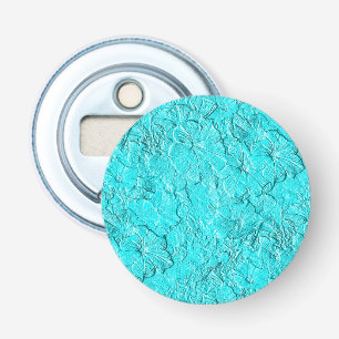 Isolerad Petunias Aqua Round Flaska-öppnare Flasköppnare