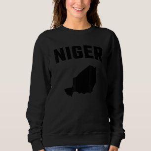 Isolerad svart silhuett karta i Niger T Shirt