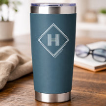 Isolerad tumbler | Modern geometrisk monogram