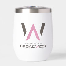 Isolerad Vin Tumbler - Stor Logotyp - Rosa