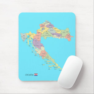 Isolerade Karta i Kroatien-regionerna Musmatta