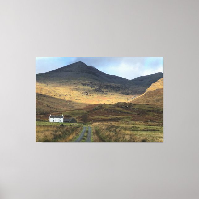 Isolerat bondgårdshus på Isle of Mull, Skottland C Canvastryck (Framsida)
