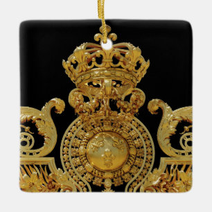 Isolerat Golden grind i Versailles castle-Frankrik Julgransprydnad Keramik