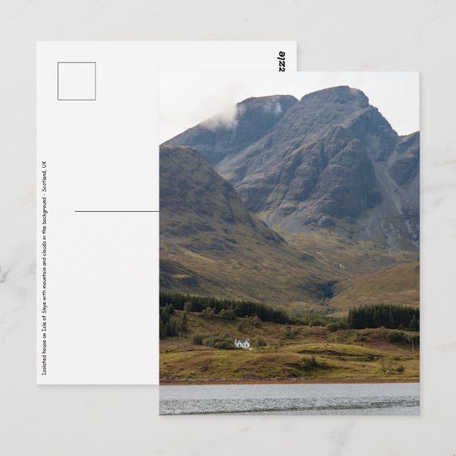 Isolerat hus på Isle of Skye i Skottland Vykort (Fram/baksida)