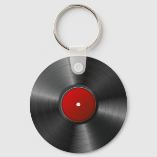 Isolerat vinylrekord nyckelring