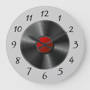 Isolerat vinylrekord stor klocka