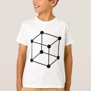 Isometric Cube Motif - svart T Shirt