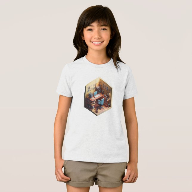 "Isometric Programmer Tatto Studio Cube T-Shirt (Framsida Full)