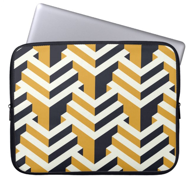 Isometric Seamless Patternart,deco,mönster,sömlösa Laptop Fodral (Framsidan)