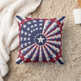 Isometric USA flagga Mönster Dekorativ kudde