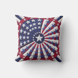 Isometric USA flagga Mönster Dekorativ kudde