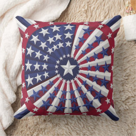 Isometric USA flagga Mönster Dekorativ kudde