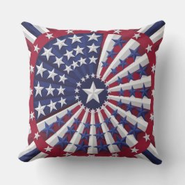 Isometric USA flagga Mönster Dekorativ kudde