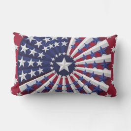 Isometric USA flagga Mönster Dekorativ kudde