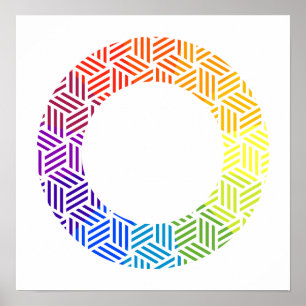 Isometric Weave Färg Wheel Poster