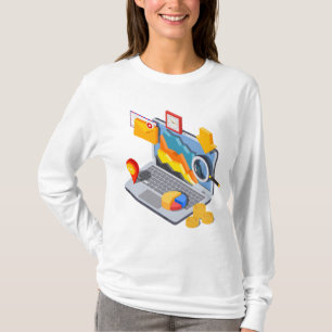 Isometrisk Bärbar Dator för Företagsdataanalys T Shirt