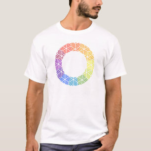 Isometrisk väv geometriskt färghjul t-shirt