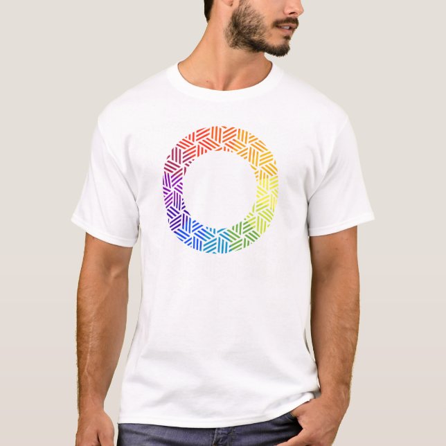 Isometrisk väv geometriskt färghjul tröja (Framsida)