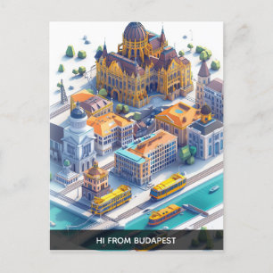 Isometriskt budapest Resepostkort Vykort